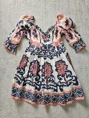Ash & Eden Puff Sleeve Mini Dress Size Small